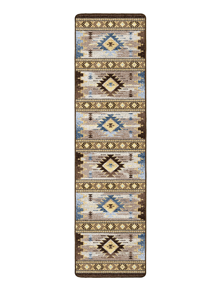 Barred - Blue Southwestern Rug