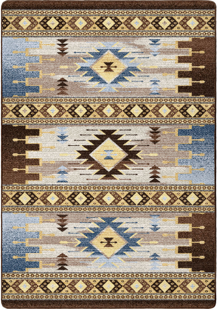 Barred - Blue Southwestern Rug