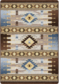 Barred - Blue Southwestern Rug