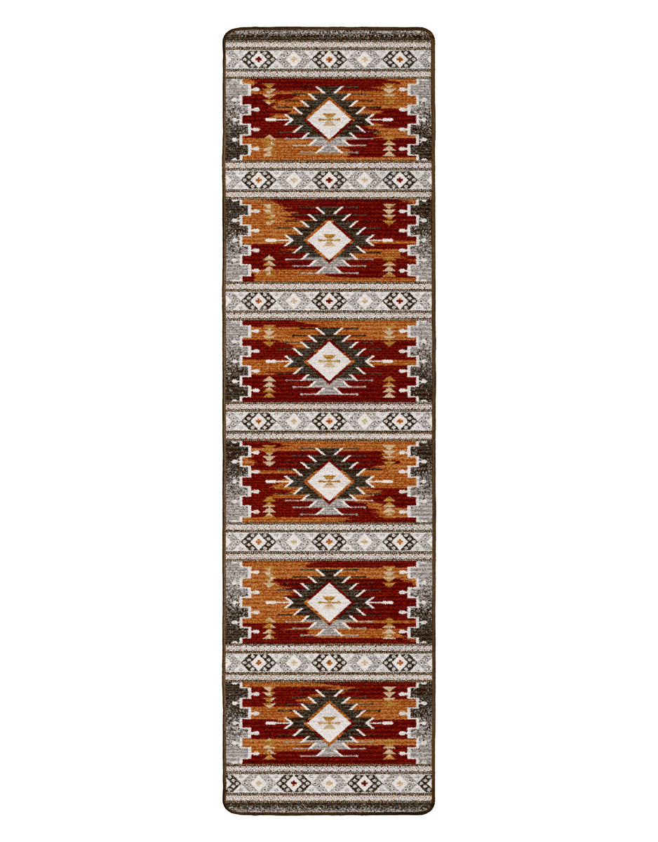 Barred - Rust  Southwestern Rug