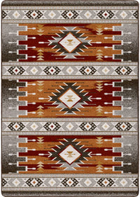 Barred - Rust  Southwestern Rug