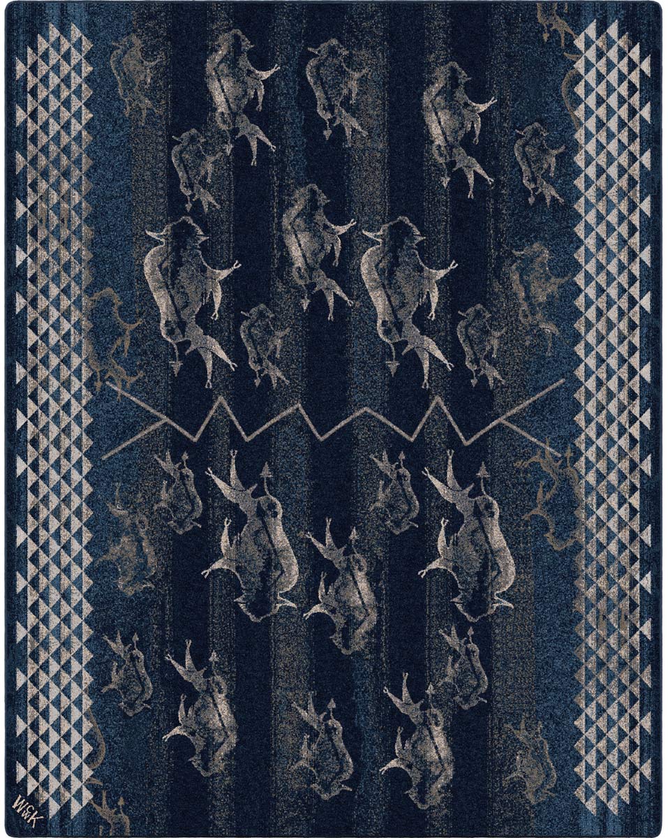 Buffalo Rising - Midnight Rug