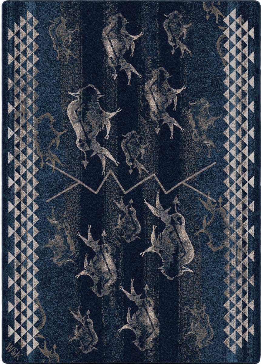 Buffalo Rising - Midnight Rug