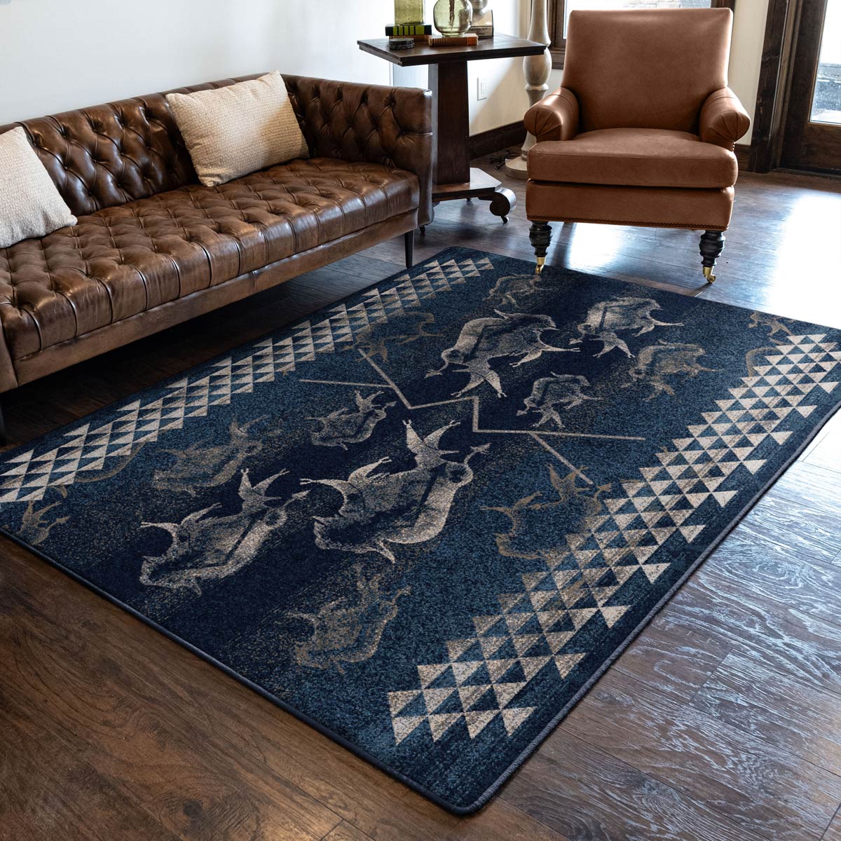 Buffalo Rising - Midnight Rug