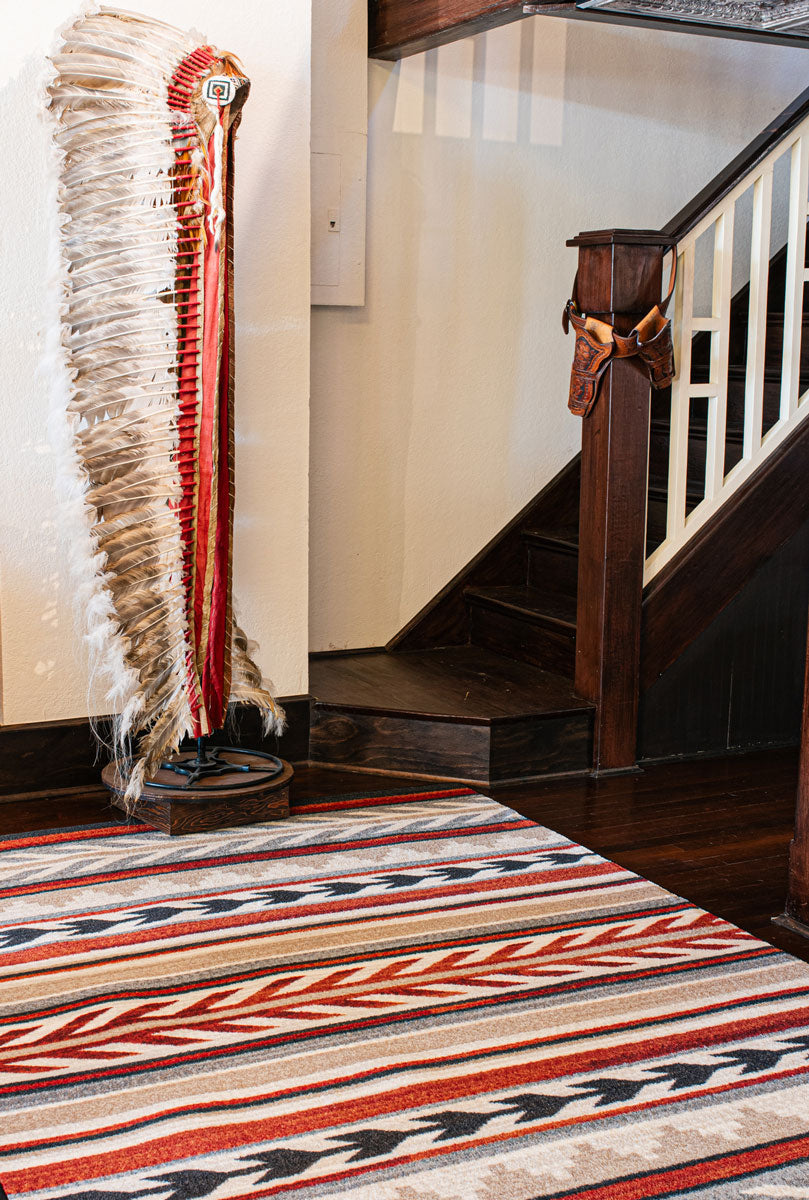 Progression Red - American Dakota Rug - Southwest Style