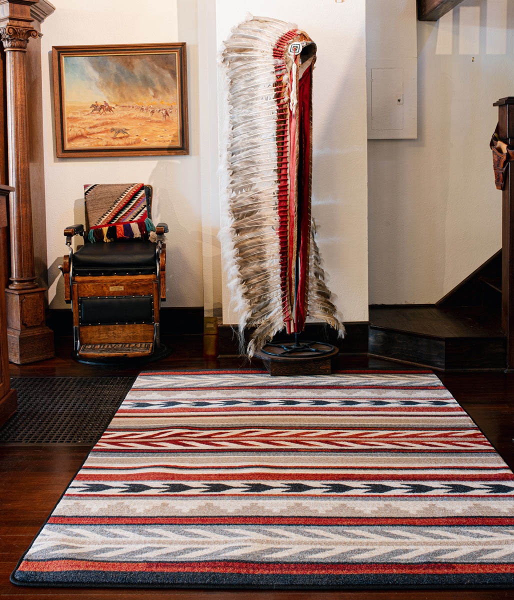 Progression Red - American Dakota Rug - Southwest Style