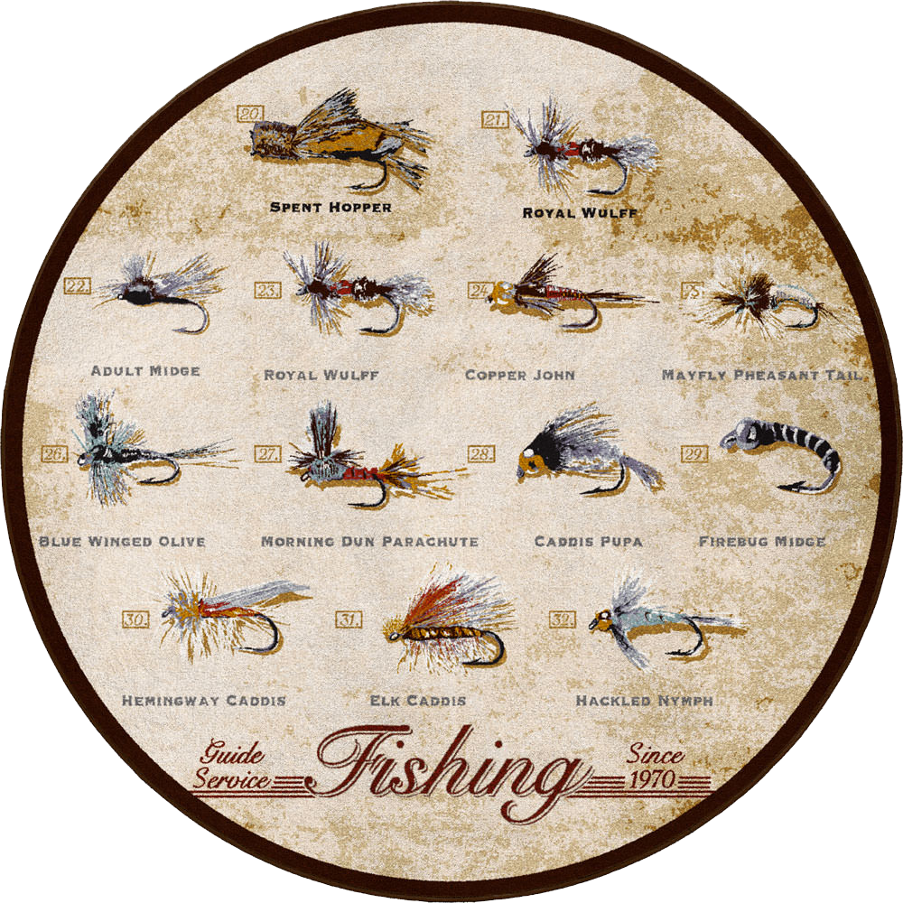 Fishing Flies Rug