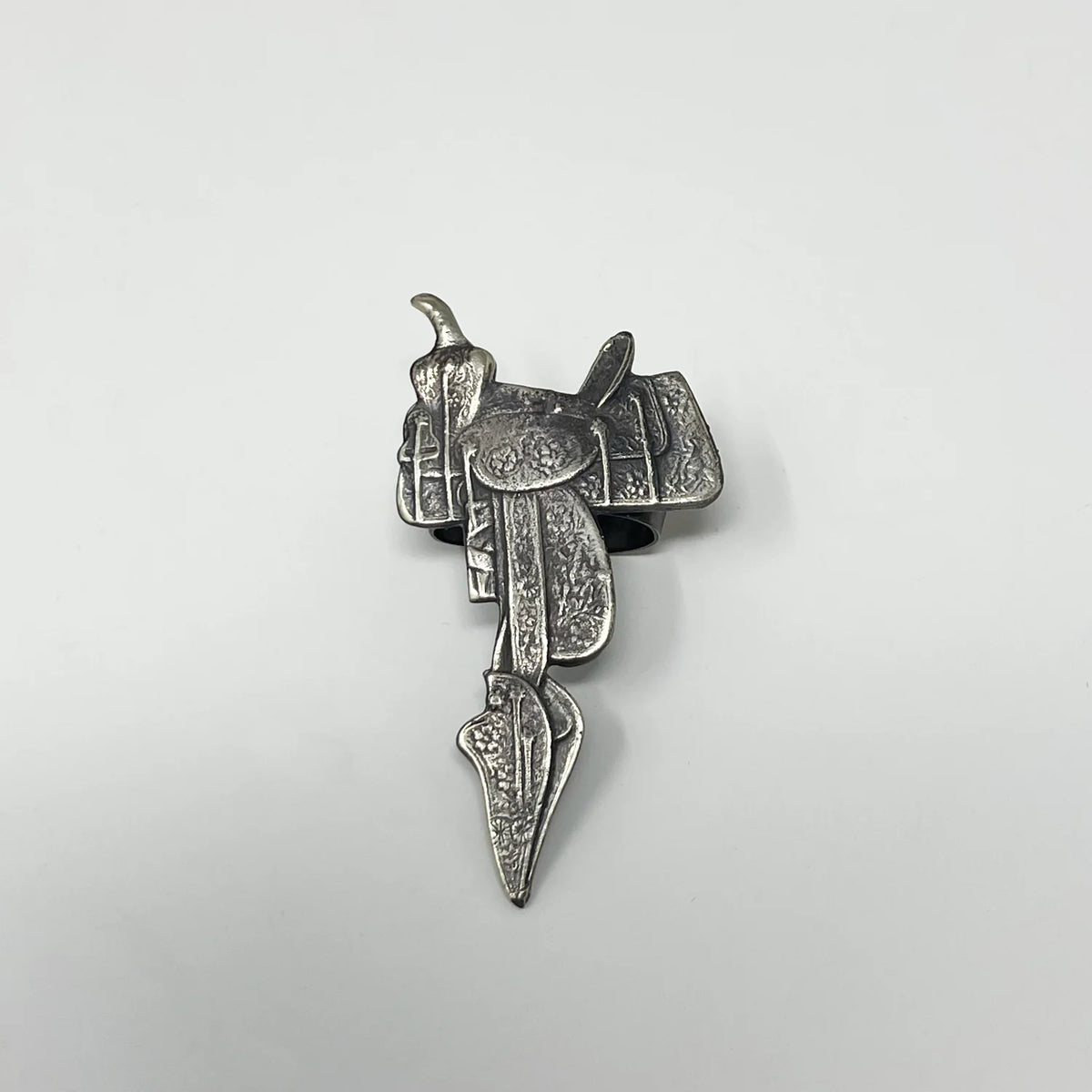 Western Scarf Slide - Silver Saddle