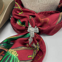 Western Scarf Slide - Silver Saddle