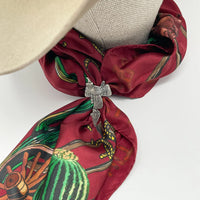 Western Scarf Slide - Silver Saddle
