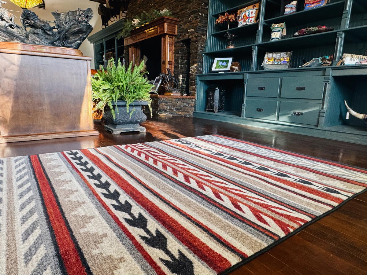 Progression Red - American Dakota Rug - Southwest Style