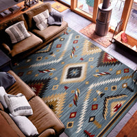 Interlaced Horizon - Gray Stone Southwestern Rug