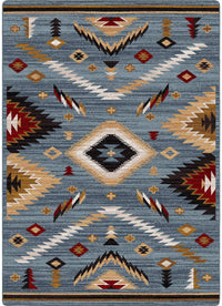 Interlaced Horizon - Gray Stone Southwestern Rug