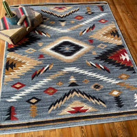 Interlaced Horizon - Gray Stone Southwestern Rug
