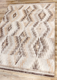 Just Praying - Distressed Natural Southwestern Rug
