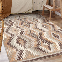 Just Praying - Distressed Natural Southwestern Rug