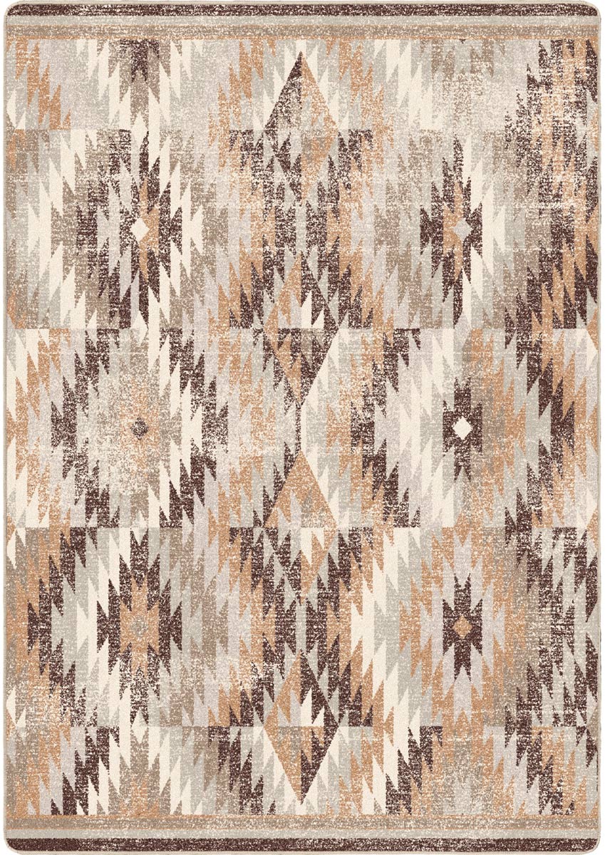 Just Praying - Distressed Natural Southwestern Rug