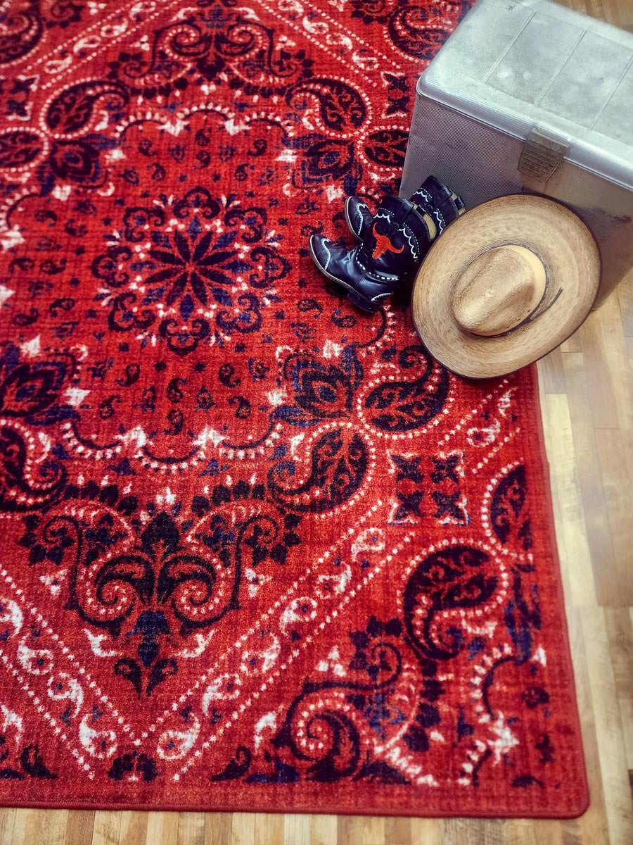 Kerchief - Rodeo Red Western Rug