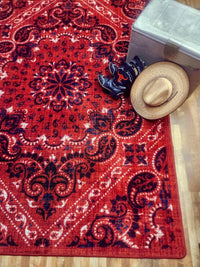 Kerchief - Rodeo Red Western Rug