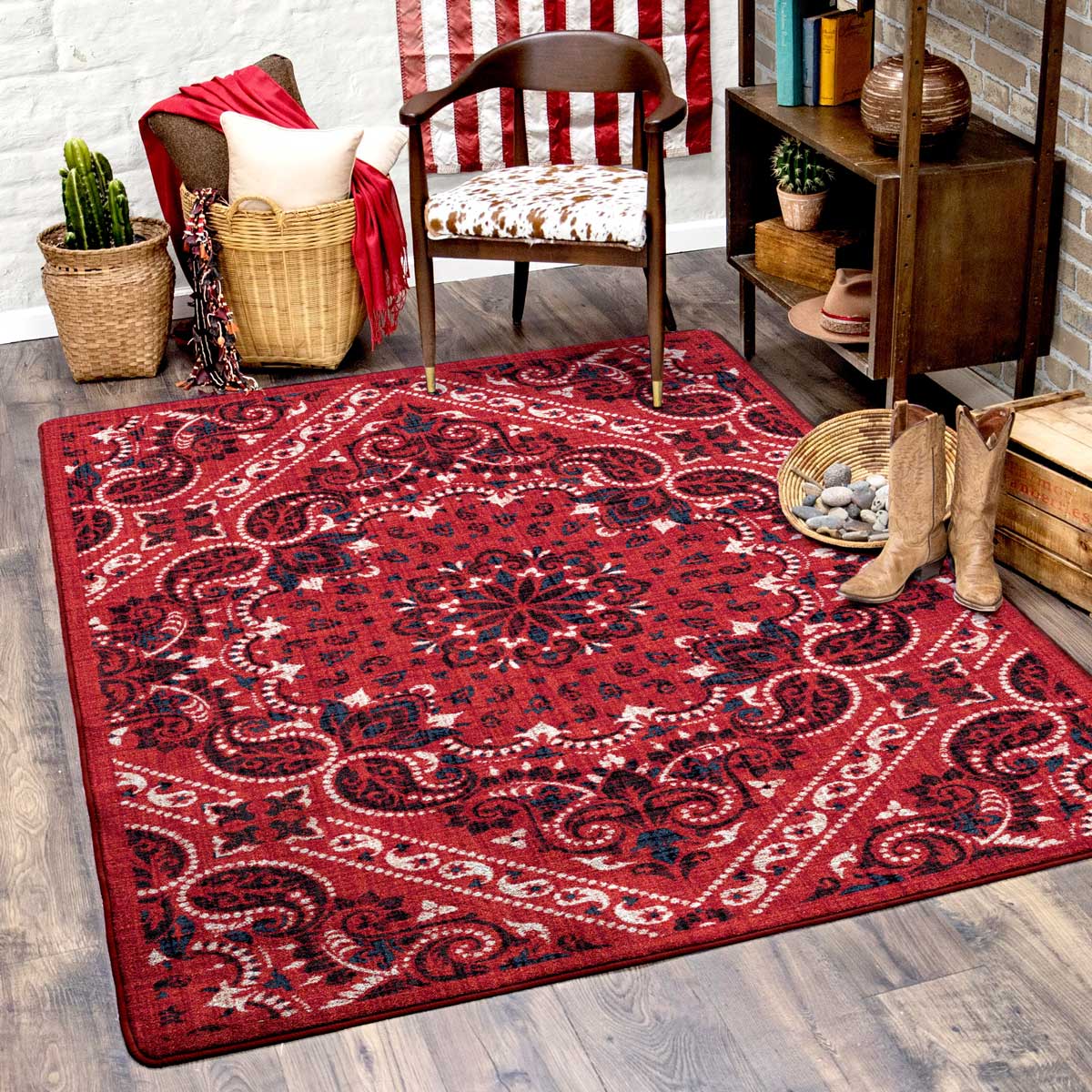 Kerchief - Rodeo Red Western Rug