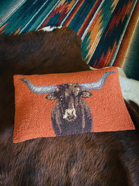 Longhorn Hook Pillow