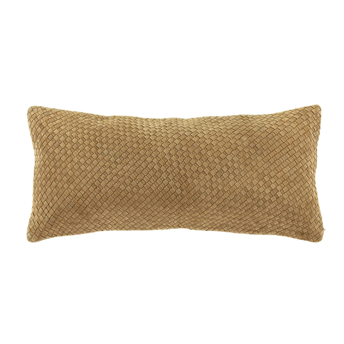 Woven Suede Lumbar Pillow