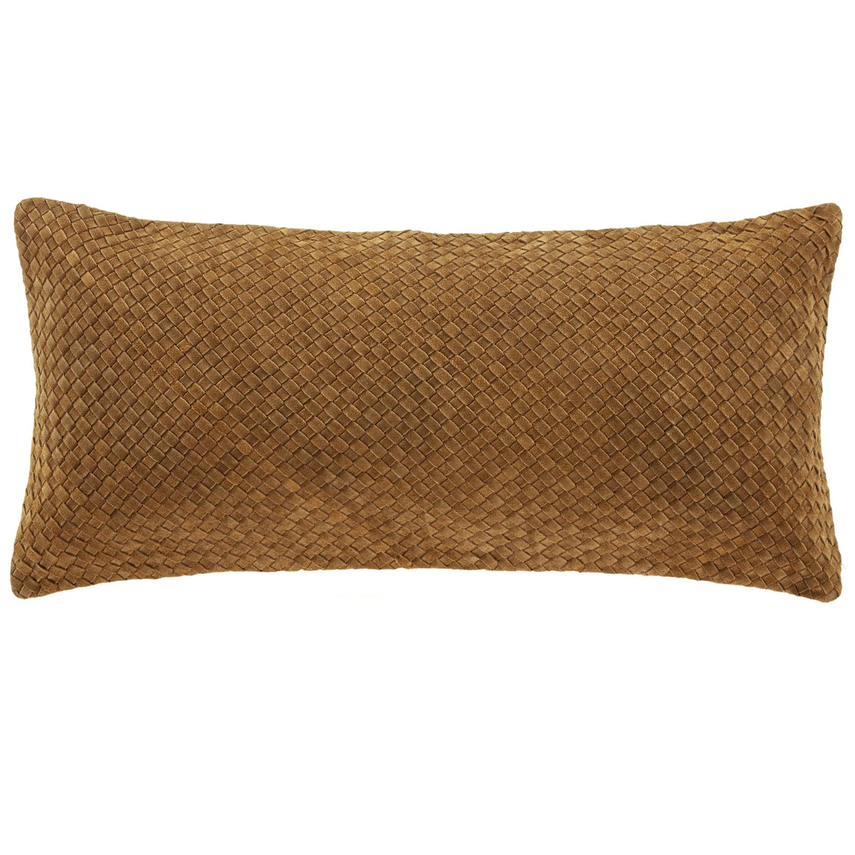 Woven Suede Lumbar Pillow