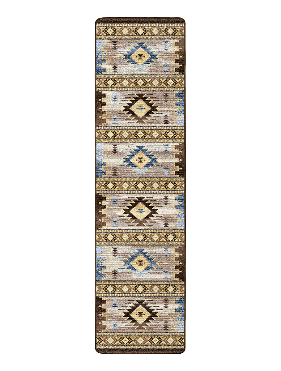 Barred - Blue Southwestern Rug