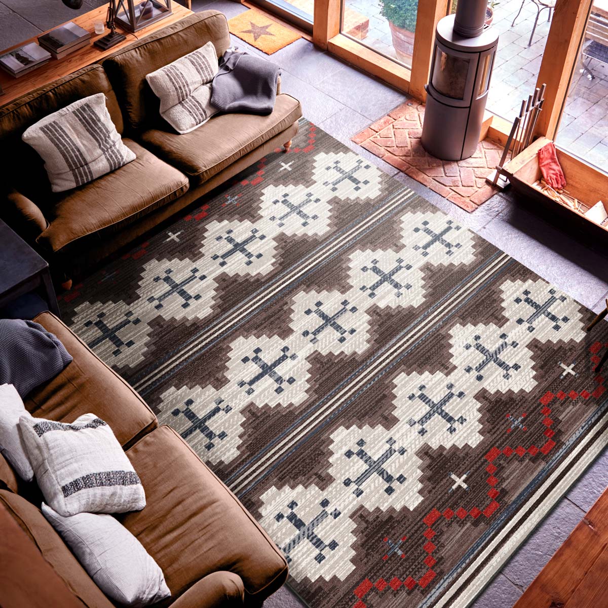 Pathways - Dusty Brown Western Rug