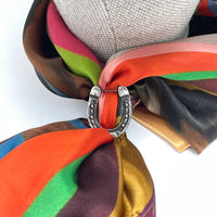 Western Horseshoe Scarf Slide