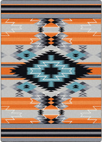 Radio Waves - Fire Rug