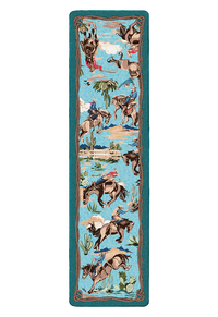 Retro Cowboy - Blue Western Rug