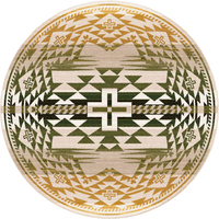 Rustic Cross - Green and Gold