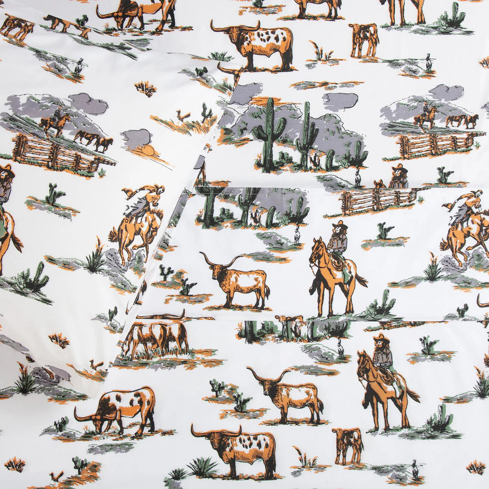 Ranch Life Cotton Sheet Set