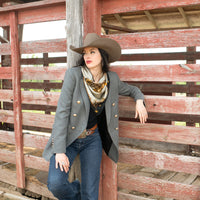 Saddle Up - Taupe Fringe Scarves