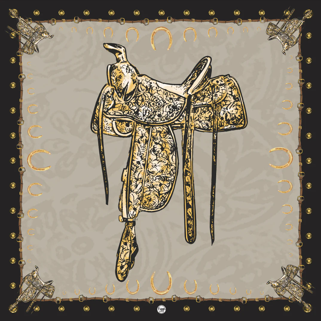 Saddle Up - Taupe Fringe Scarves