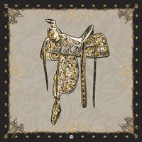 Saddle Up - Taupe Fringe Scarves