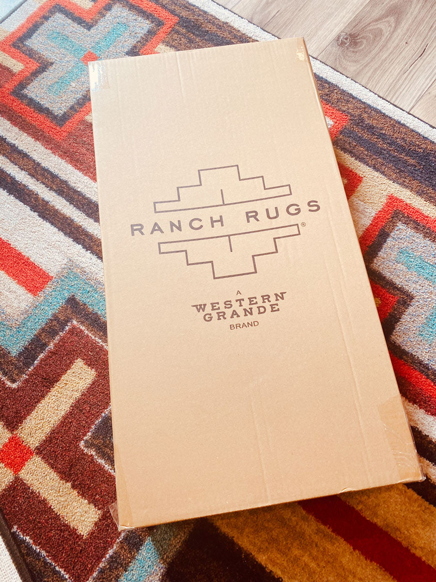 outdoor western rugs - black and ivory