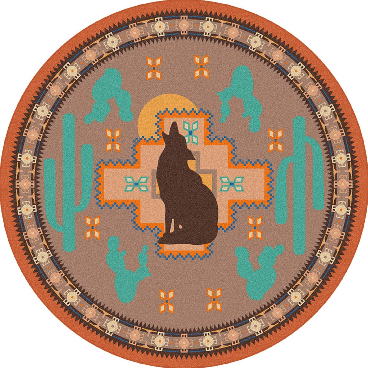 Howl at the Moon Southwest Rug