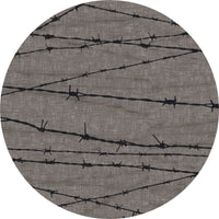 Barbed Wire Round Cowboy Rug
