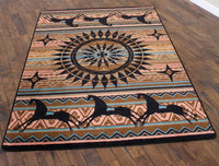 Ghost Rider - Turquoise Southwestern Rug