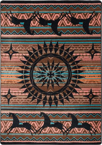 Ghost Rider - Turquoise Southwestern Rug