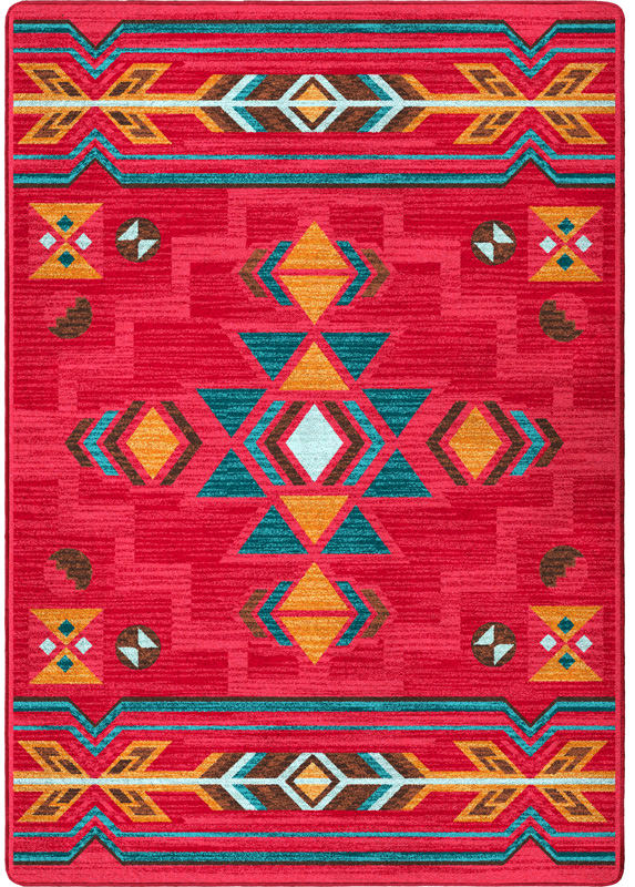 Timber Creek Mercantile | Buckhorn - Red Southwestern Rug