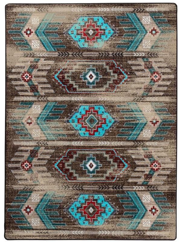 Carlsbad - Distressed Turquoise Southwestern Rug