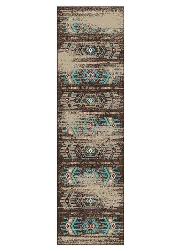Carlsbad - Distressed Turquoise Southwestern Rug