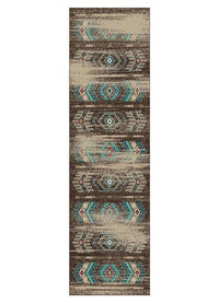 Carlsbad - Distressed Turquoise Southwestern Rug