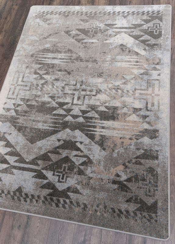 Distressed Rustic Cross - Sandstone Rug