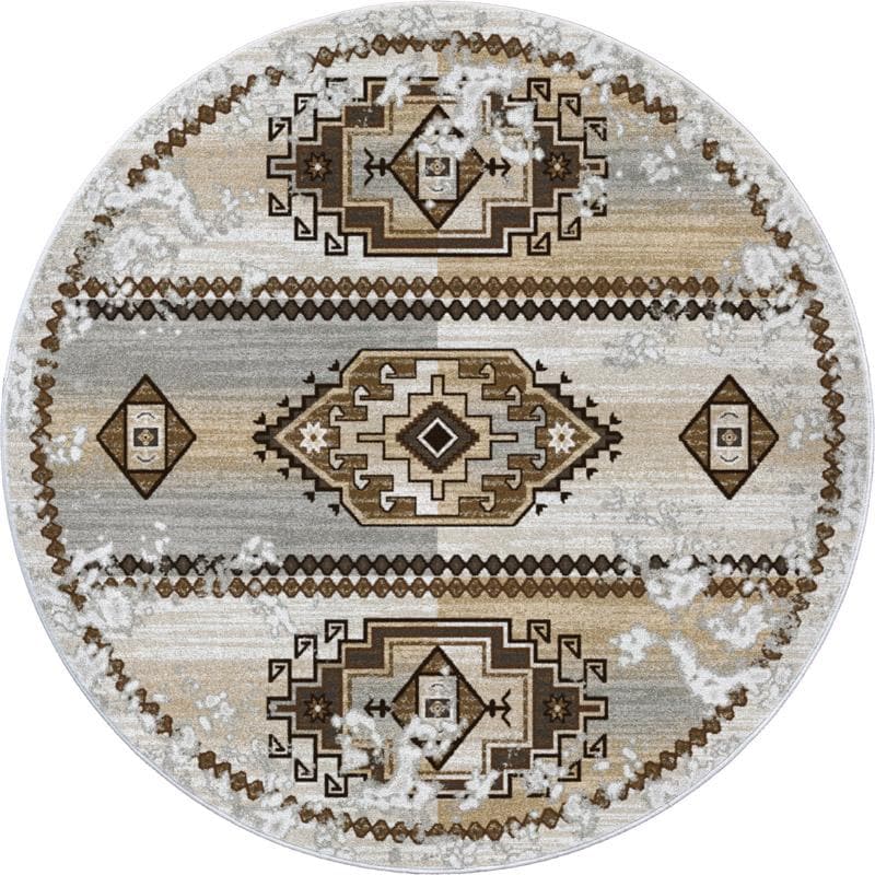 Adobe Rio Southwest Rug Round