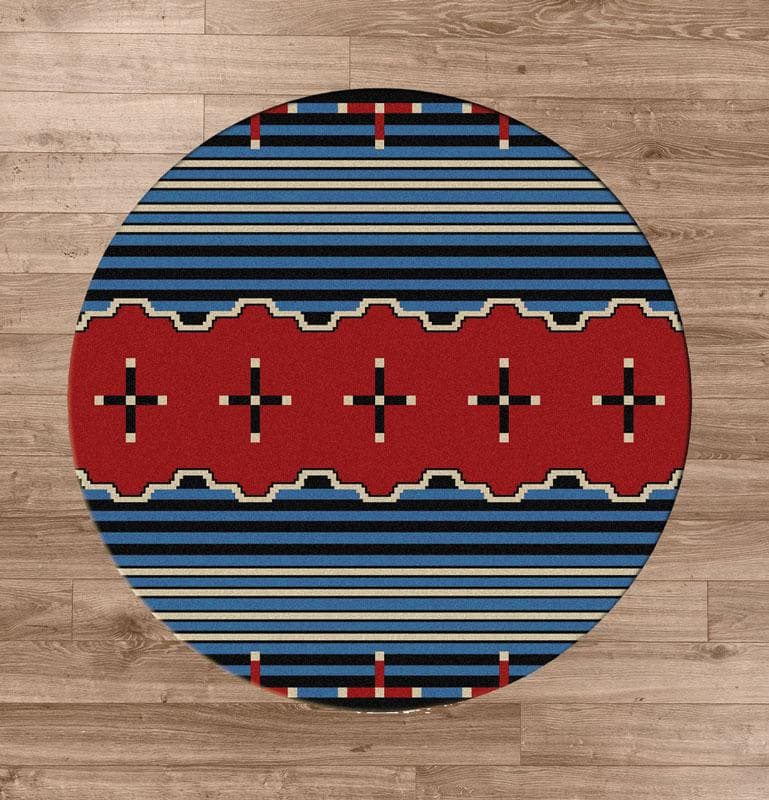 Big Chief Blue Native Rug