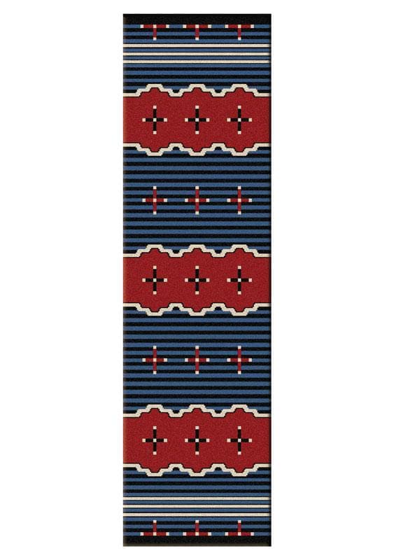 Big Chief Blue Native Rug